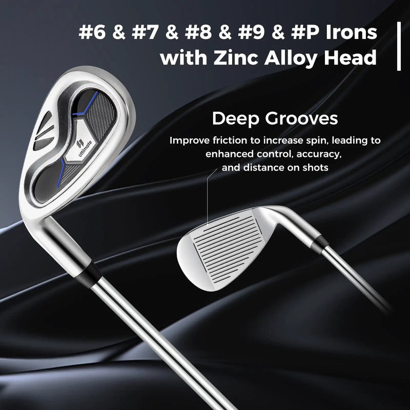 Mens LeftHanded Complete Golf Clubs and Bag Set Portable Lightweight Golf Stand Bag by DirectDeals
