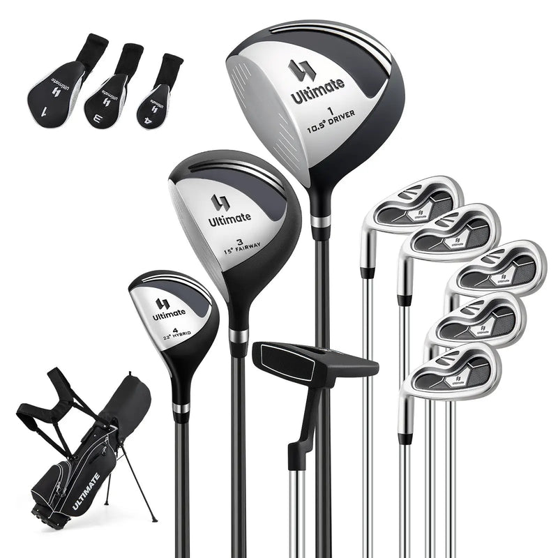 Mens LeftHanded Complete Golf Clubs and Bag Set Portable Lightweight Golf Stand Bag by DirectDeals