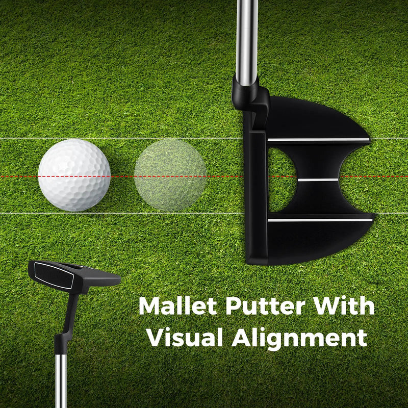 Mens LeftHanded Complete Golf Clubs and Bag Set Portable Lightweight Golf Stand Bag by DirectDeals