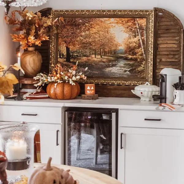 Indoor/Outdoor Metal Pumpkin with Lid by Decor Steals