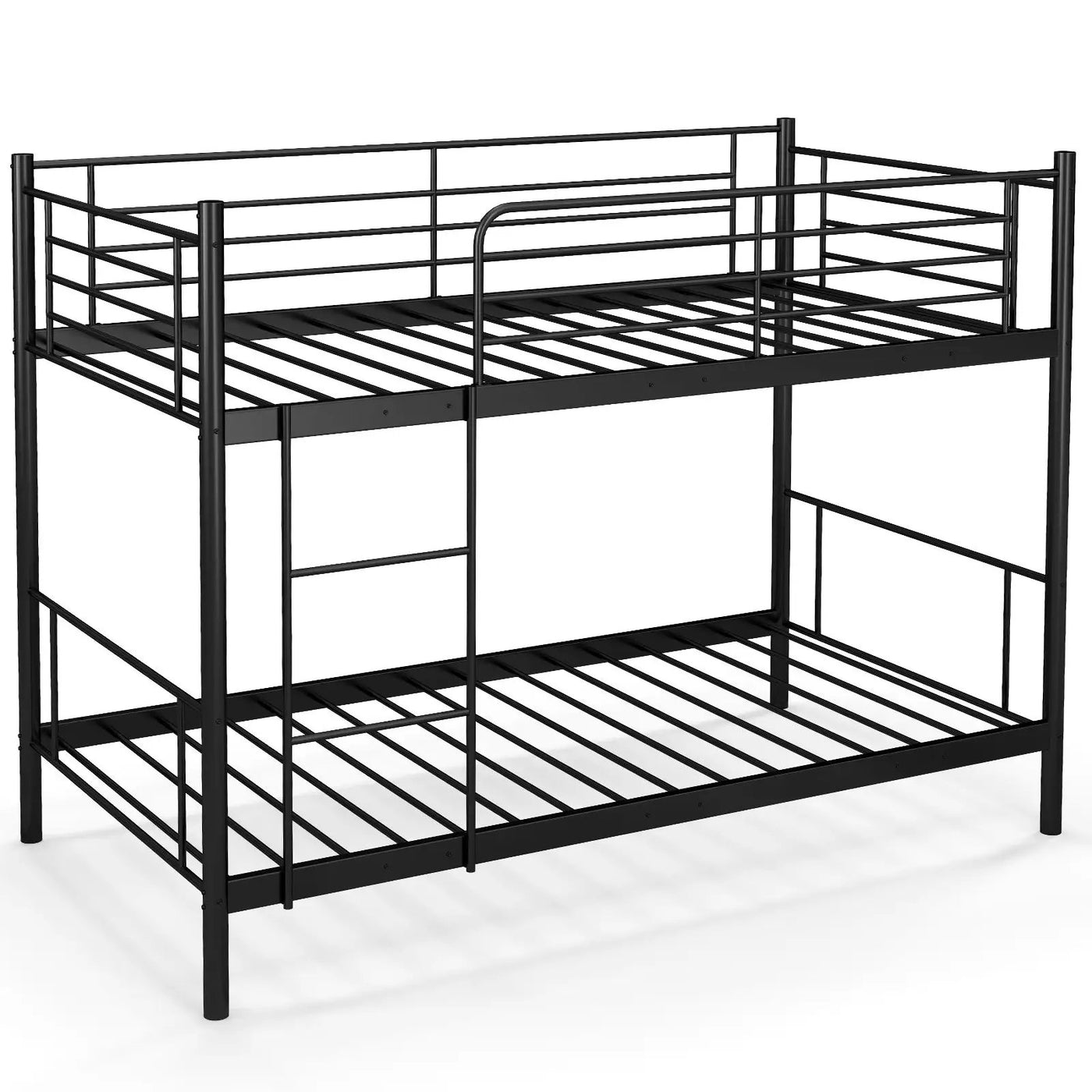 Metal Bunk Bed with Ladder and Full-length Guardrails by DirectDeals