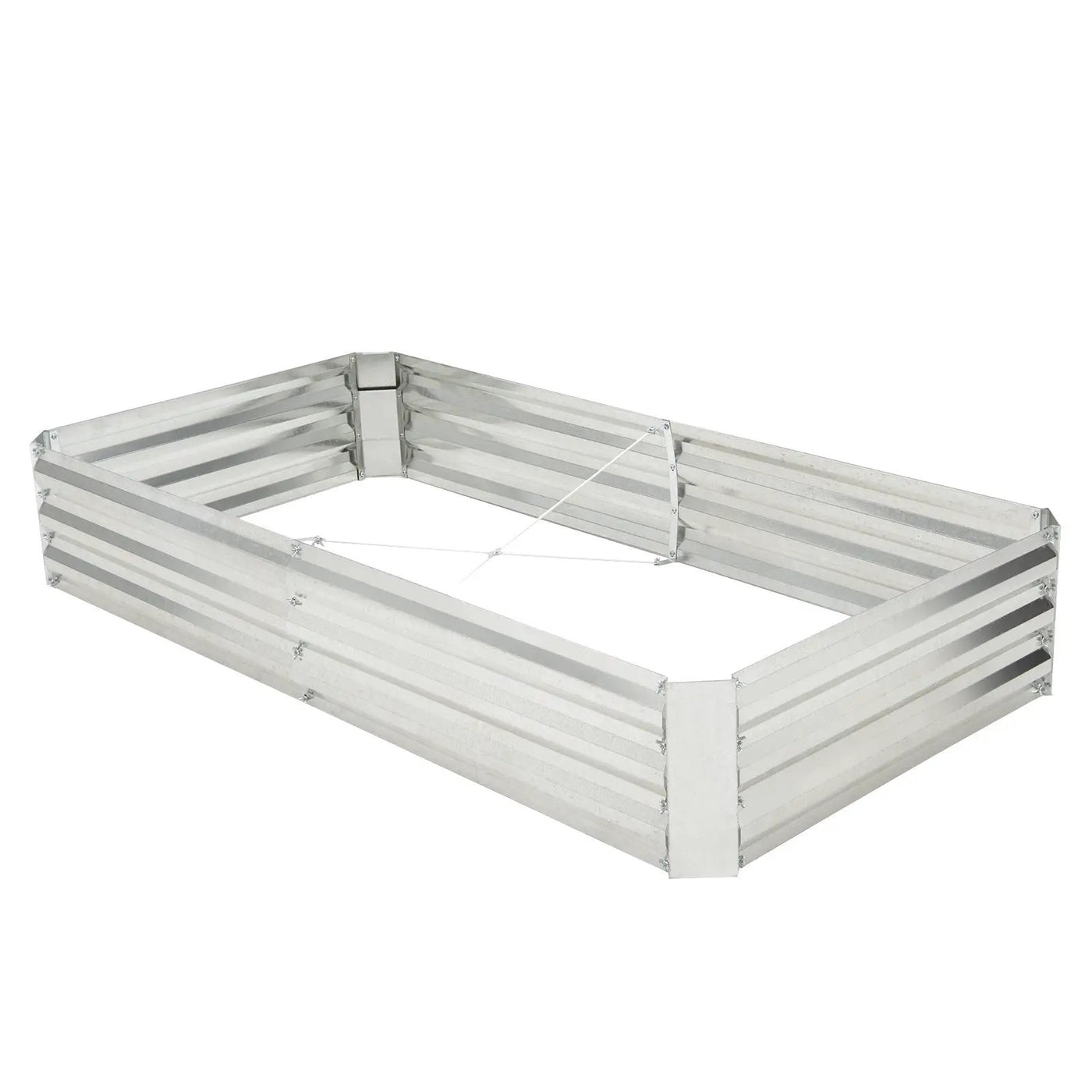 Metal Galvanized Raised Garden Bed with Open-Ended Base by DirectDeals