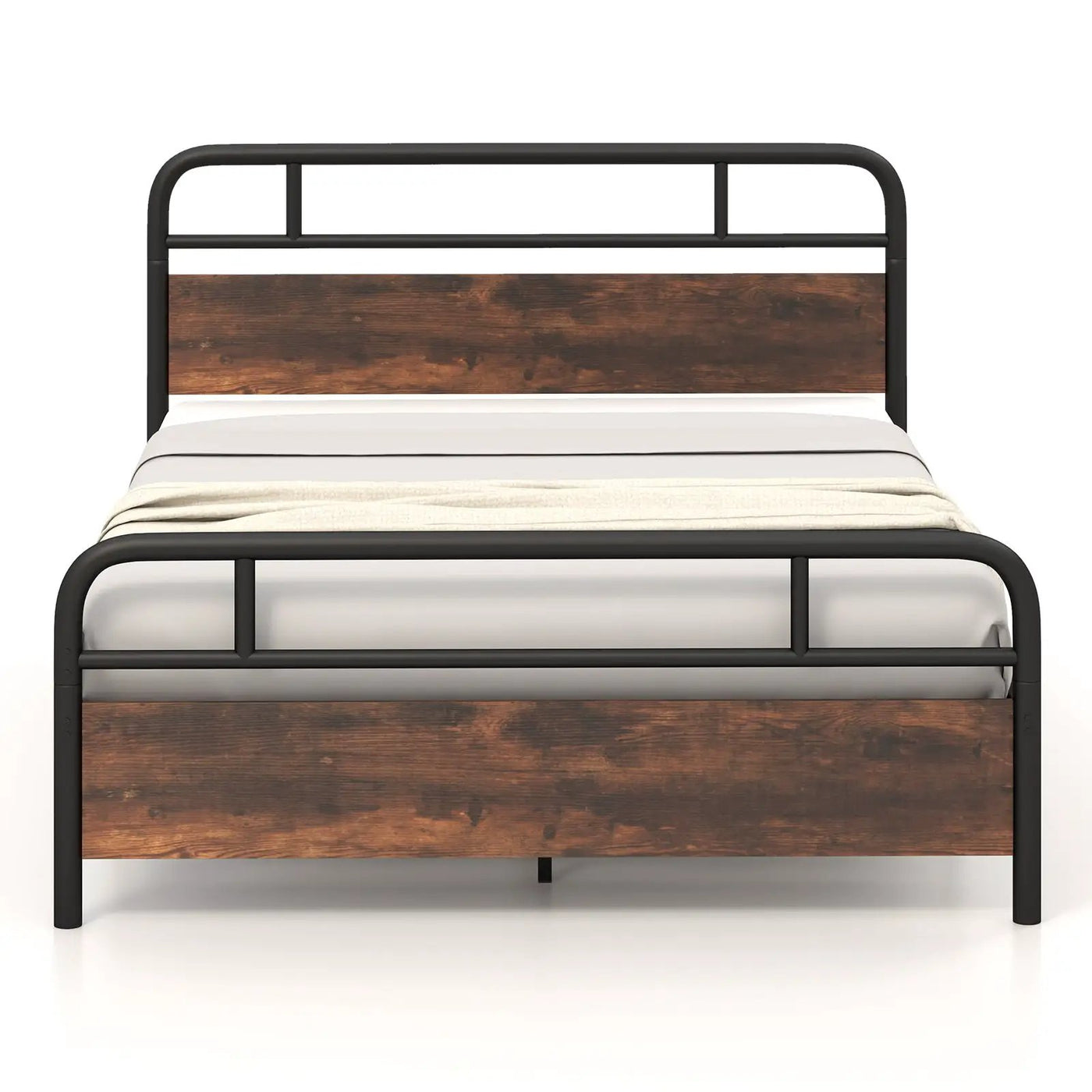 Twin/Full/Queen Size Bed Frame with Industrial Headboard by DirectDeals