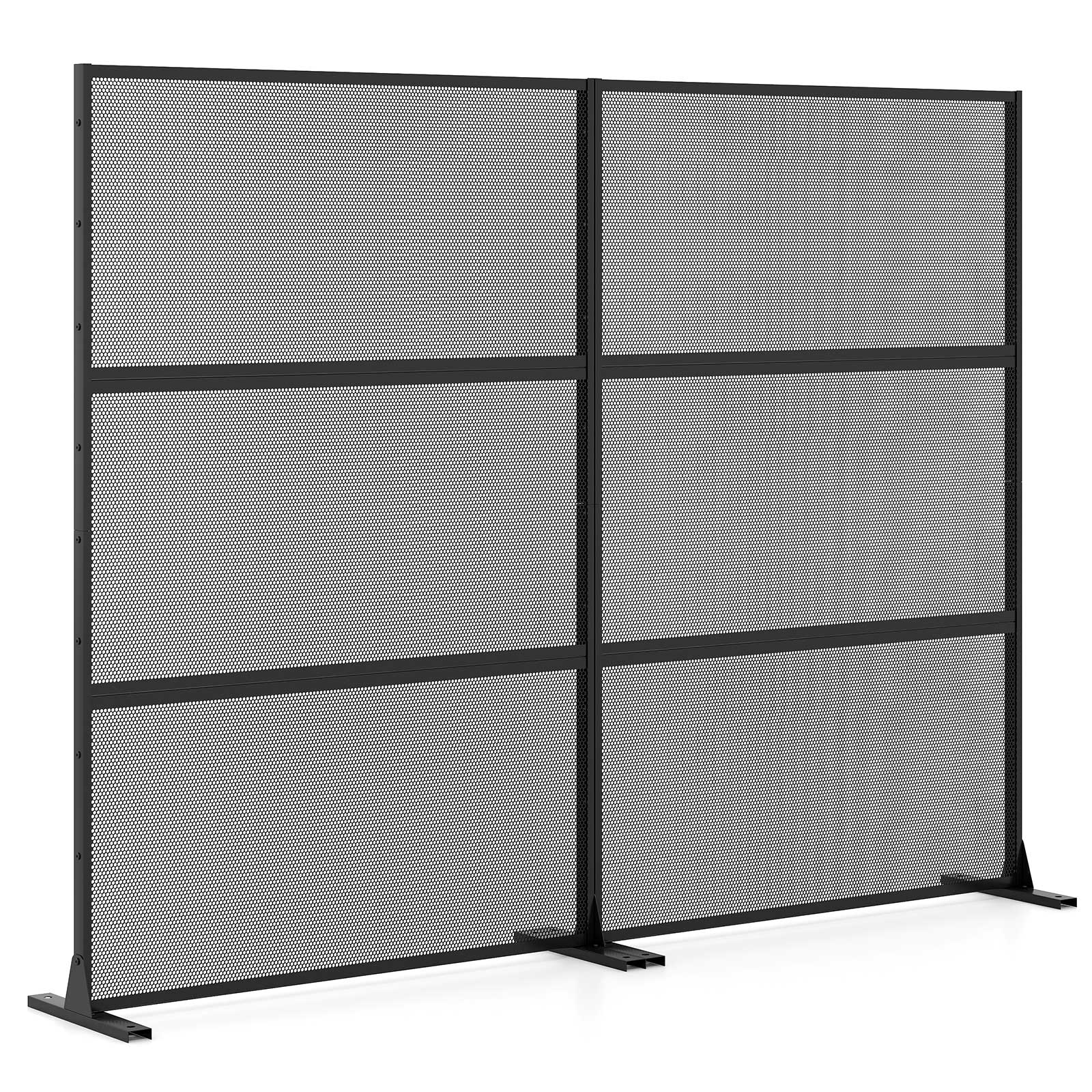 Set of 2 Metal Privacy Screen with Expansion Bolts by DirectDeals