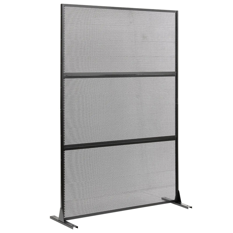 Metal Privacy Screen with Expansion Bolts and Connection Screws-Black by DirectDeals