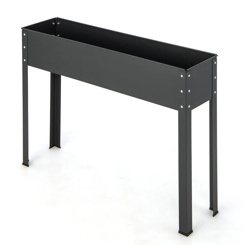 Metal Raised Garden Bed with Legs and Drainage Hole for Vegetable Flower-40 x 11 x 31.5 inches by DirectDeals