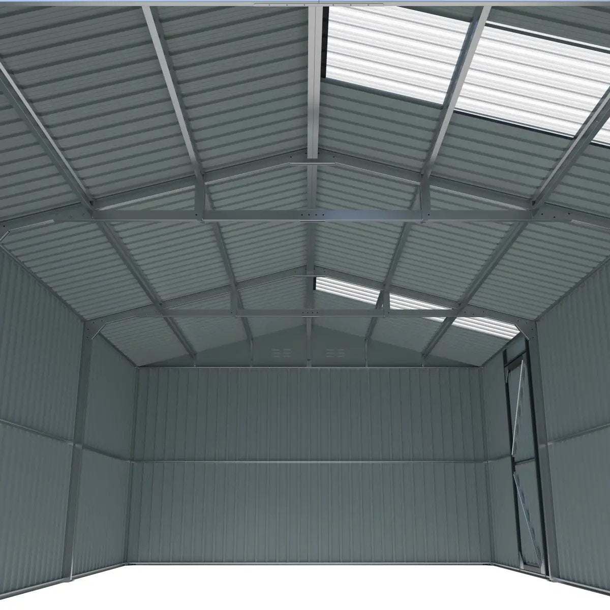 10'x20' Plus Upgraded Metal Shed with Double Front Doors & Side Entry Door by Chery Industrial