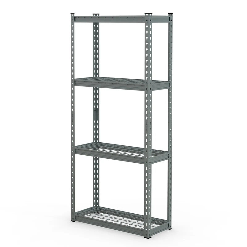 4-Tier Metal Shelving Unit with Anti-slip Foot Pad and Anti-tipping Device by DirectDeals