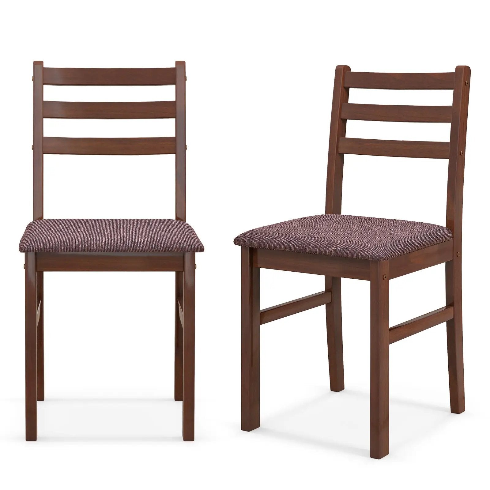 Set of 2 Mid-Century Wooden Dining Chairs-Espresso by DirectDeals