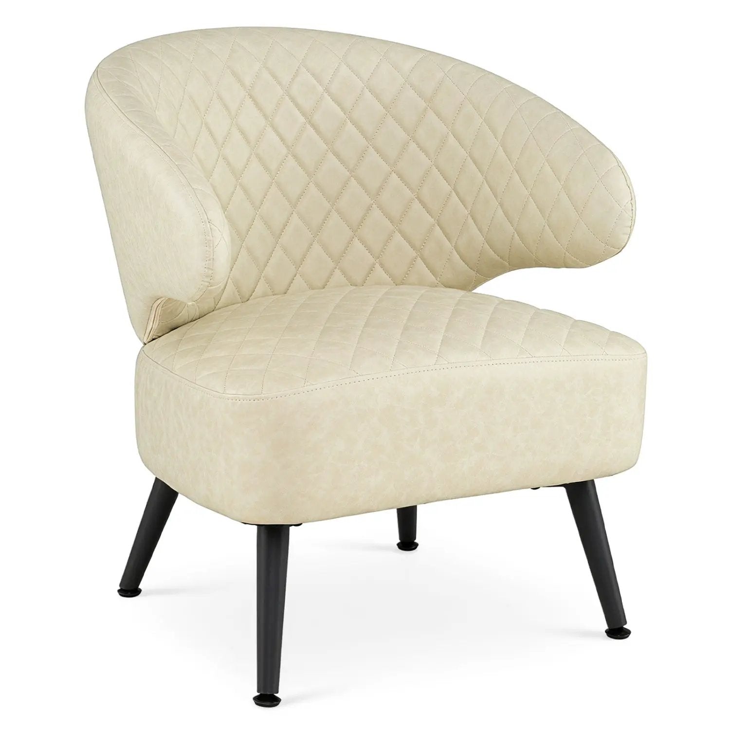 Mid Century Modern Accent Chair with Diamond Stitched Upholstery by DirectDeals