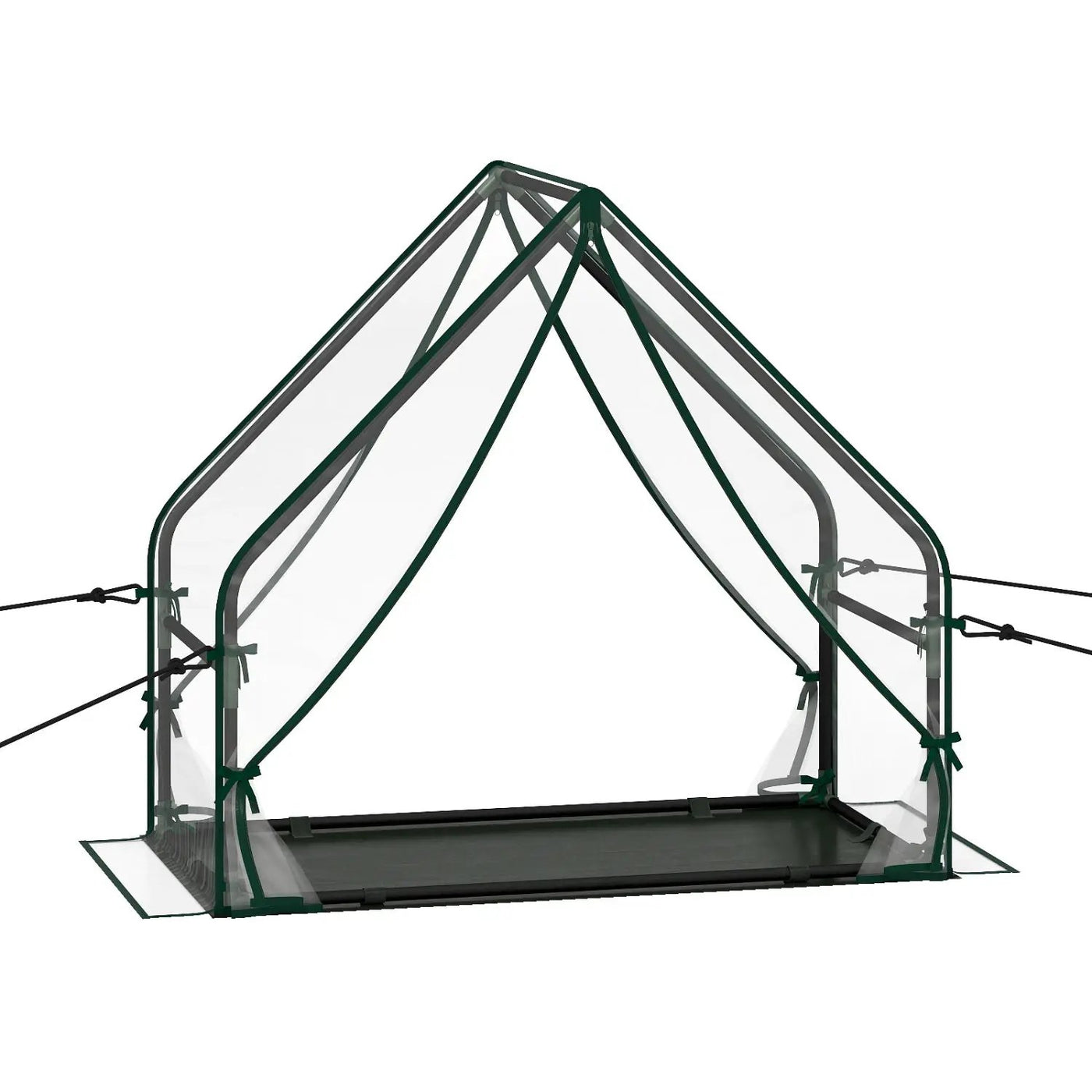 Mini Green House Metal Frame with Waterproof Bottom Mat and Wind Ropes by DirectDeals