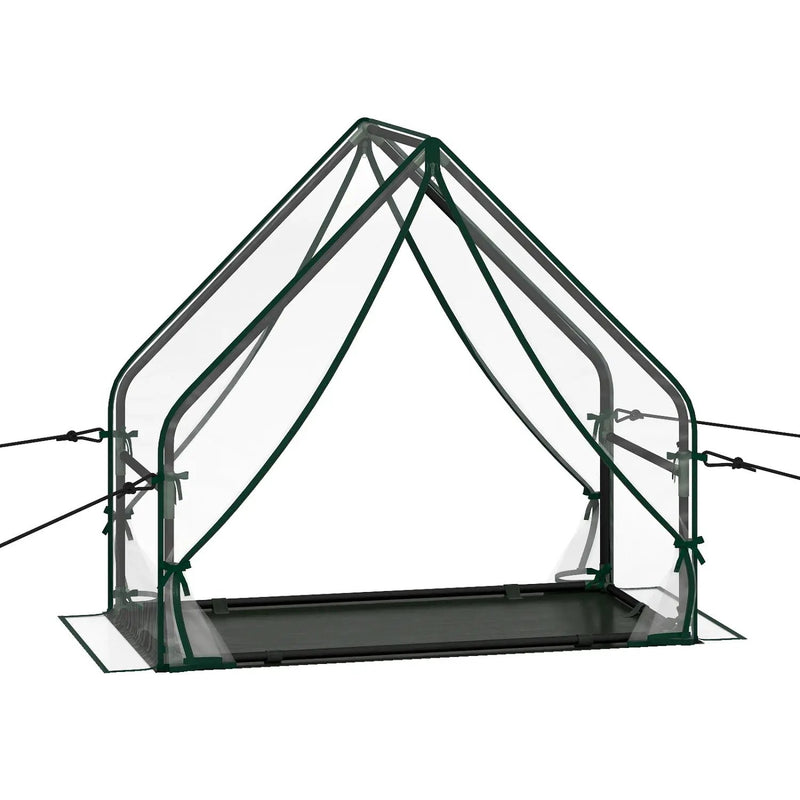 Mini Green House Metal Frame with Waterproof Bottom Mat and Wind Ropes by DirectDeals