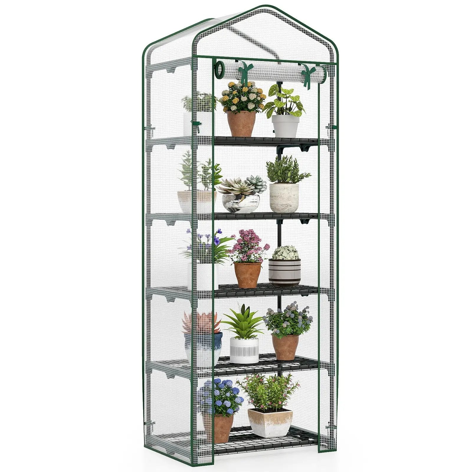 Mini Greenhouse Portable Plant Grow House with 5 Tier Shelves by DirectDeals