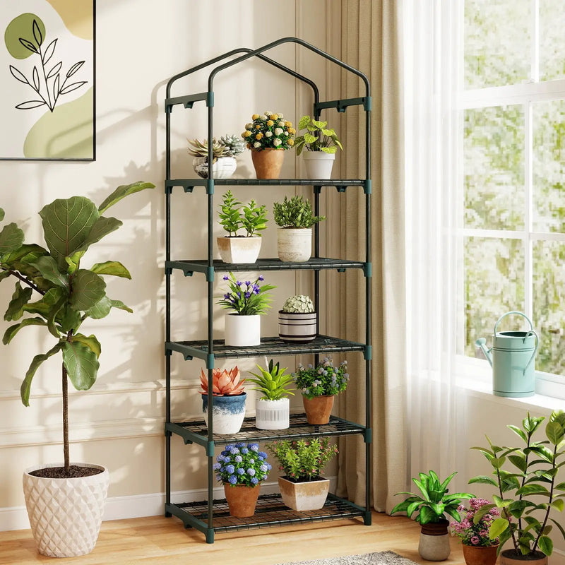 Mini Greenhouse Portable Plant Grow House with 5 Tier Shelves by DirectDeals