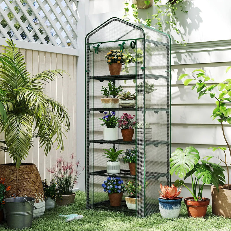 Mini Greenhouse Portable Plant Grow House with 5 Tier Shelves by DirectDeals