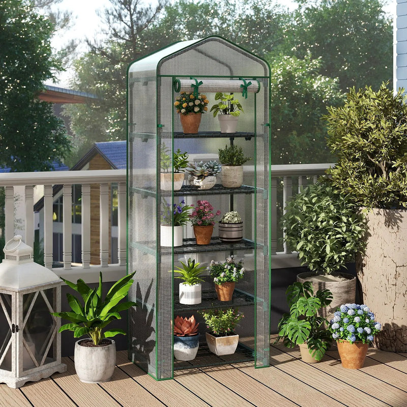 Mini Greenhouse Portable Plant Grow House with 5 Tier Shelves by DirectDeals