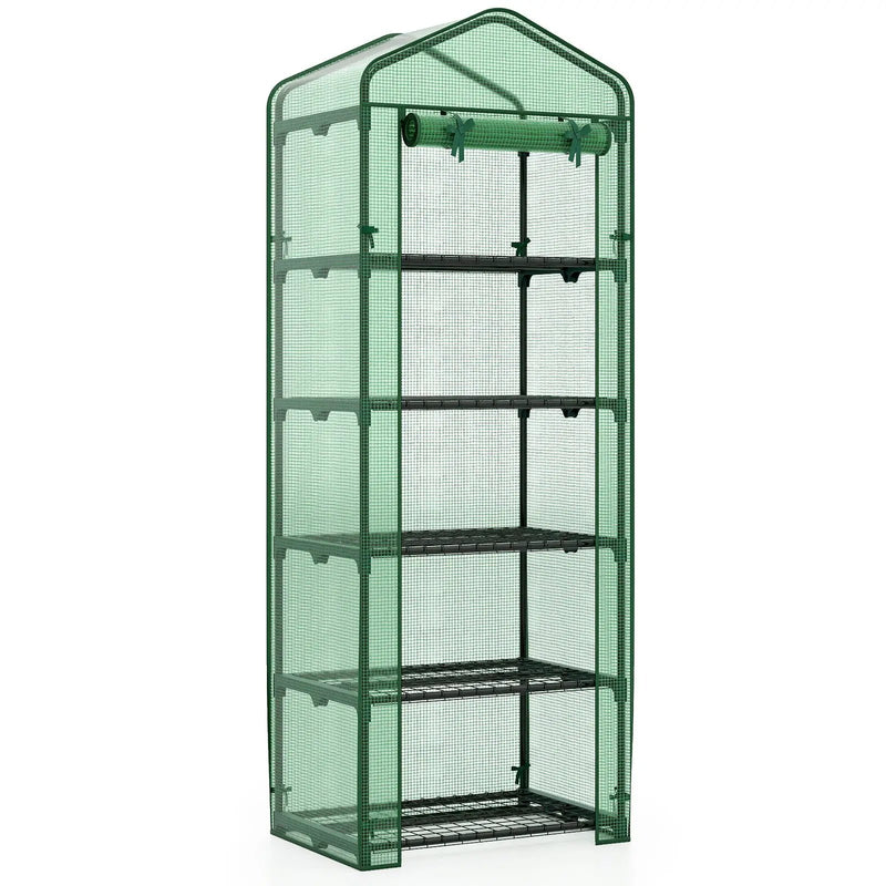 Mini Greenhouse Portable Plant Grow House with 5 Tier Shelves by DirectDeals