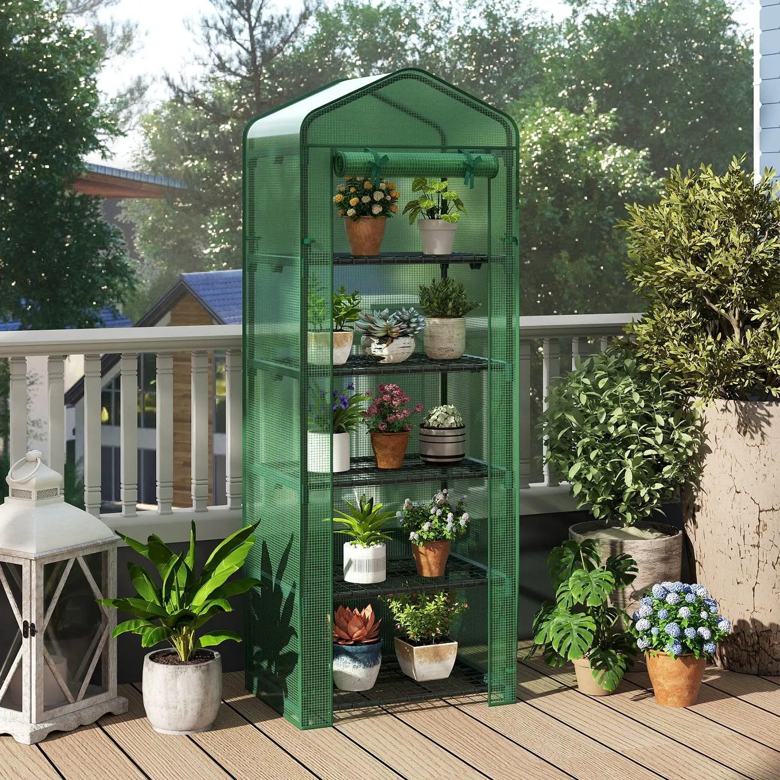 Mini Greenhouse Portable Plant Grow House with 5 Tier Shelves by DirectDeals