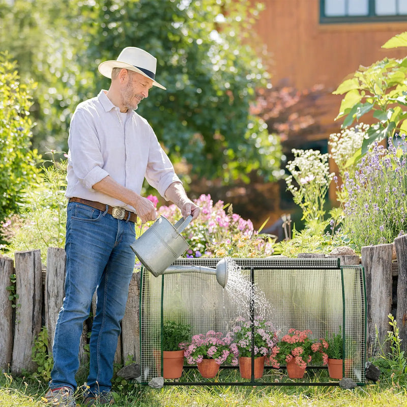 47.5 x 21.5 x 24 Inch Mini Greenhouse with Roll-up Zipper Door by DirectDeals