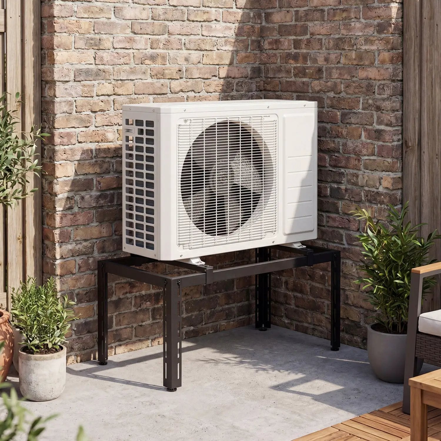 Mini Split Ground Stand Adjustable for 9000-36000 BTU Ductless Air Conditioners Heat Pump by DirectDeals