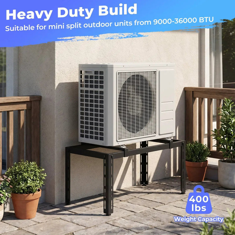 Mini Split Ground Stand Adjustable for 9000-36000 BTU Ductless Air Conditioners Heat Pump by DirectDeals