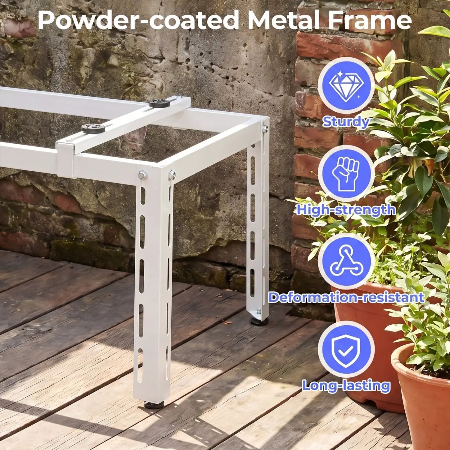 Mini Split Ground Stand Adjustable for 9000-36000 BTU Ductless Air Conditioners Heat Pump by DirectDeals