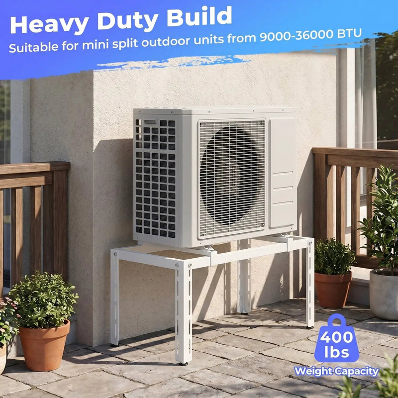 Mini Split Ground Stand Adjustable for 9000-36000 BTU Ductless Air Conditioners Heat Pump by DirectDeals