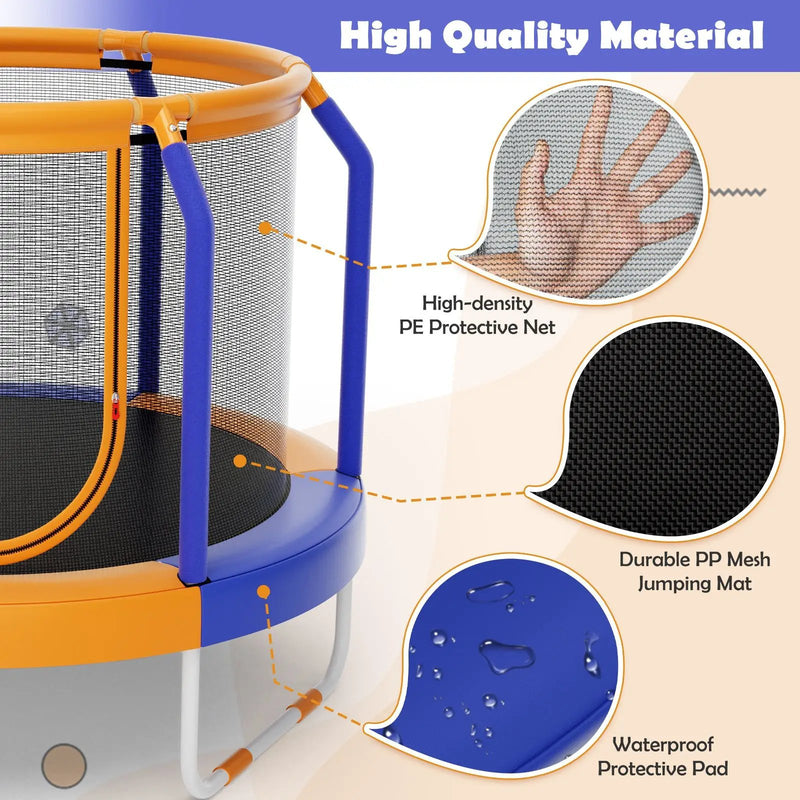 Mini Trampoline with Enclosure and Heavy-duty Metal Frame by DirectDeals