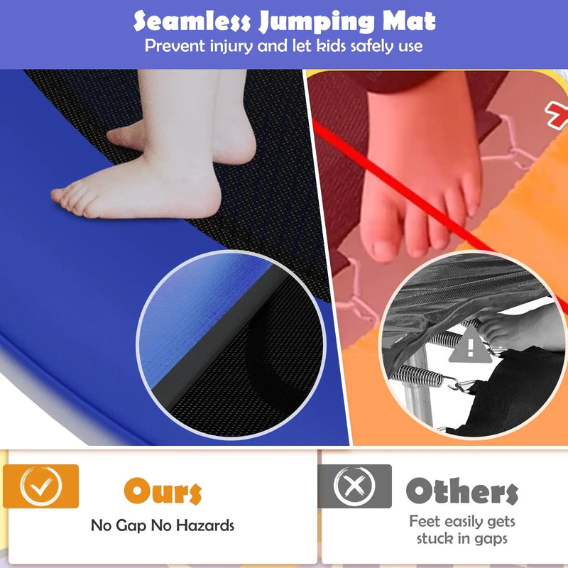 Mini Trampoline with Enclosure and Heavy-duty Metal Frame by DirectDeals