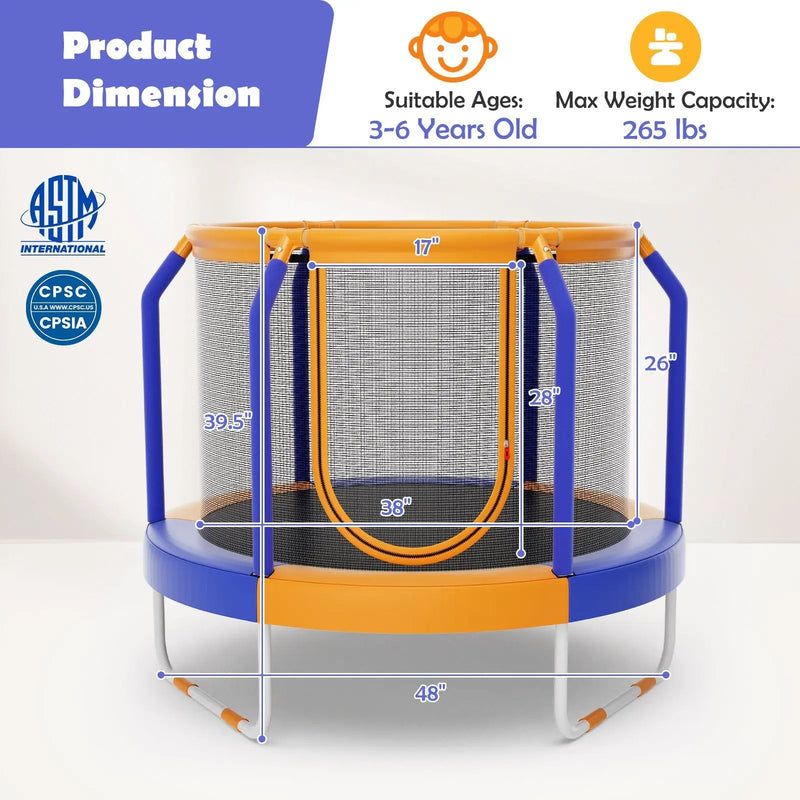 Mini Trampoline with Enclosure and Heavy-duty Metal Frame by DirectDeals