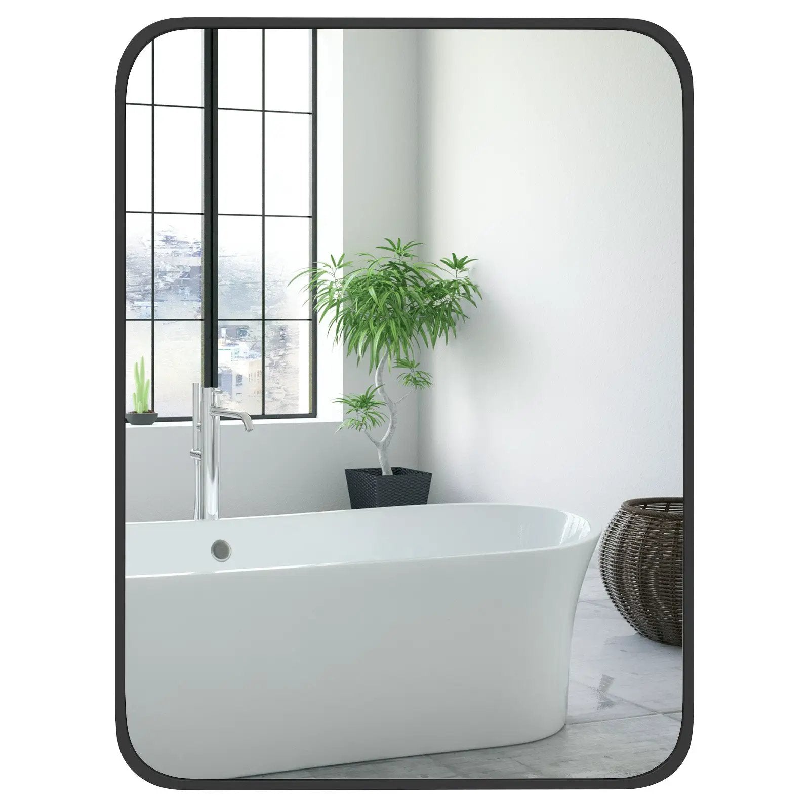 24 x 32 Inch Minimalist Wall Mounted Rectangle Mirror by DirectDeals