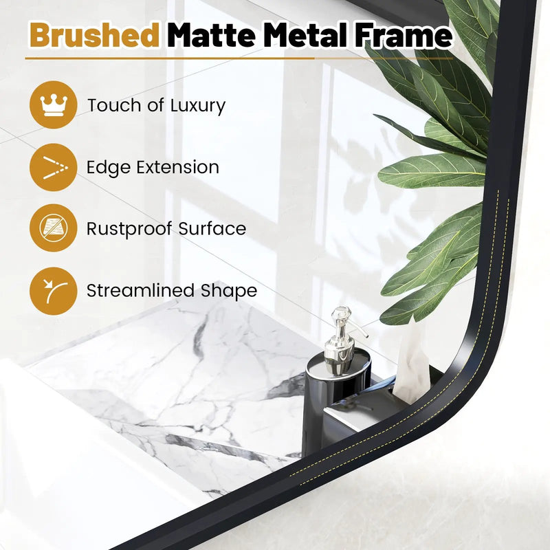 24 x 32 Inch Minimalist Wall Mounted Rectangle Mirror by DirectDeals