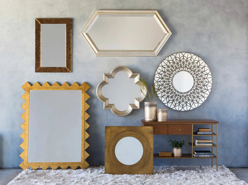 Killester Gold Frame Rectangular Mirror by Boutique Rugs