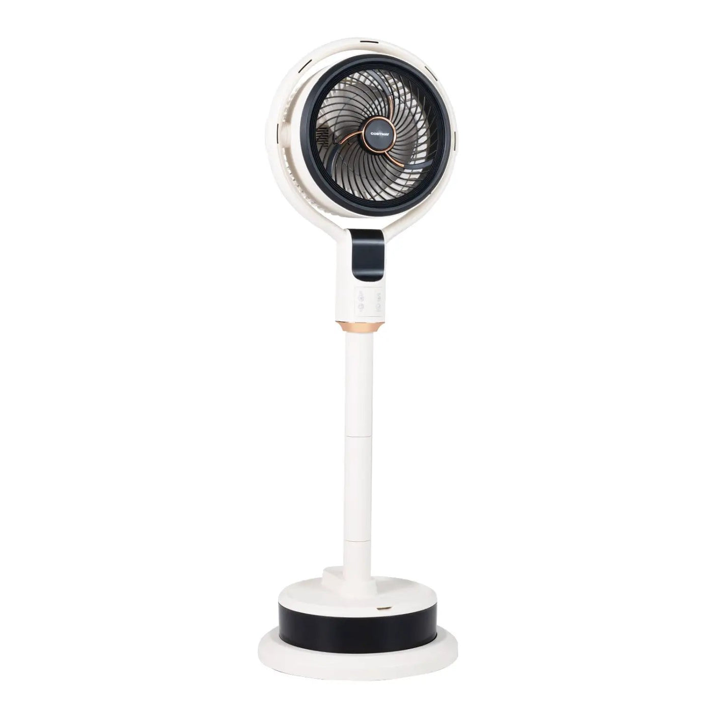 Misting Pedestal Fan Air Circulator with 90° Auto Oscillation Floor Standing Fan with 8 Speeds by DirectDeals