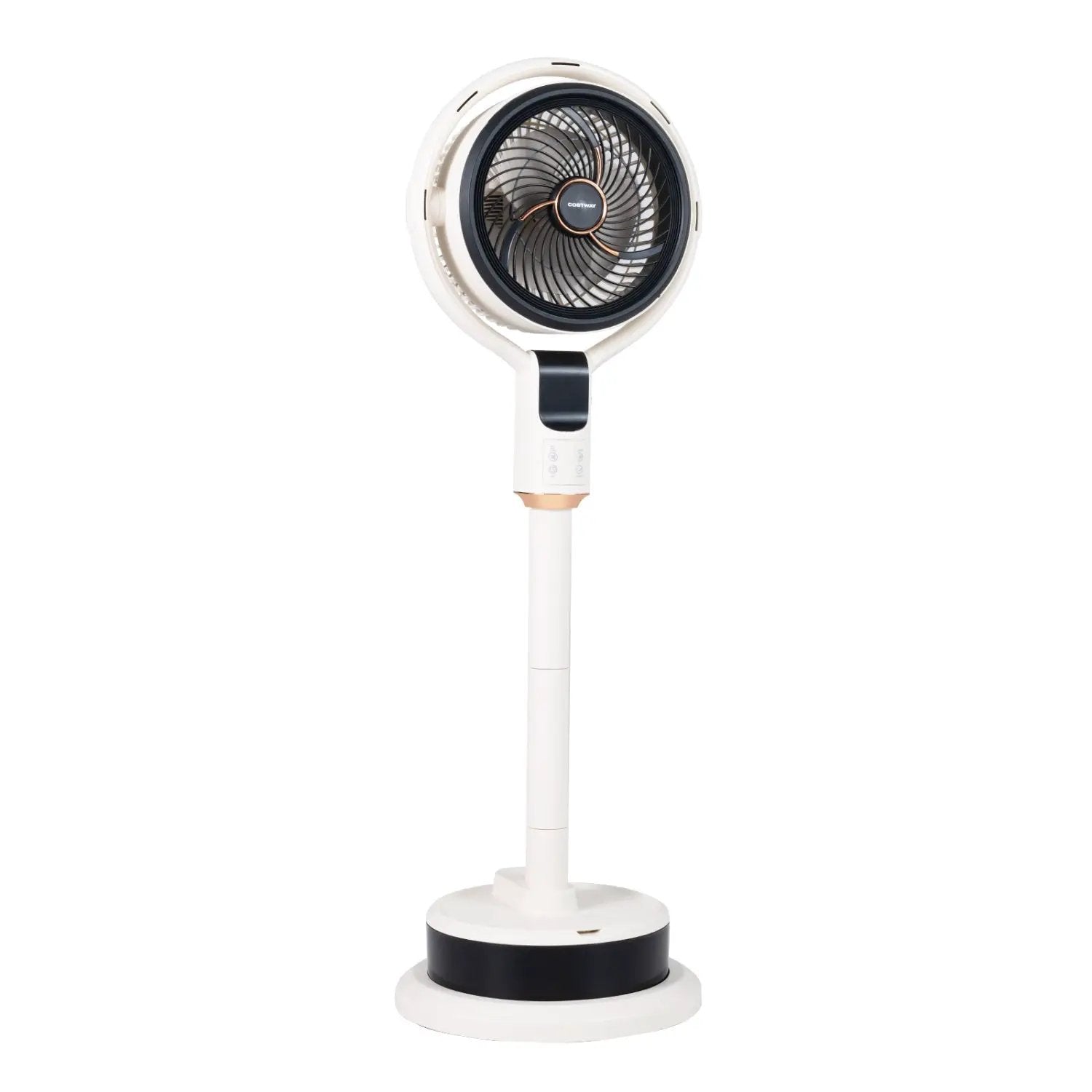Misting Pedestal Fan Air Circulator with 90° Auto Oscillation Floor Standing Fan with 8 Speeds by DirectDeals