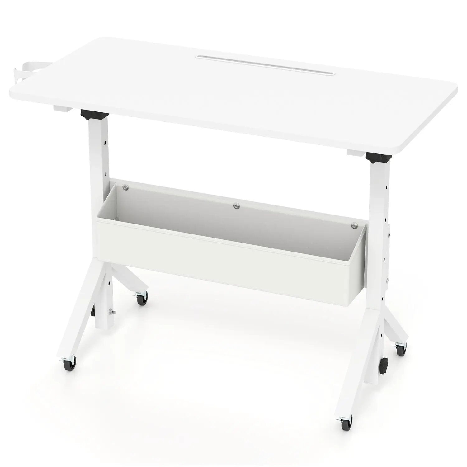 Mobile Standing Desk with Adjustable Height and Wheels by DirectDeals