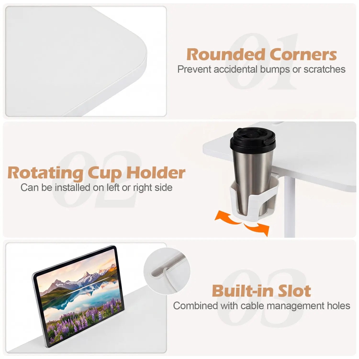 Mobile Standing Desk with Adjustable Height and Wheels by DirectDeals