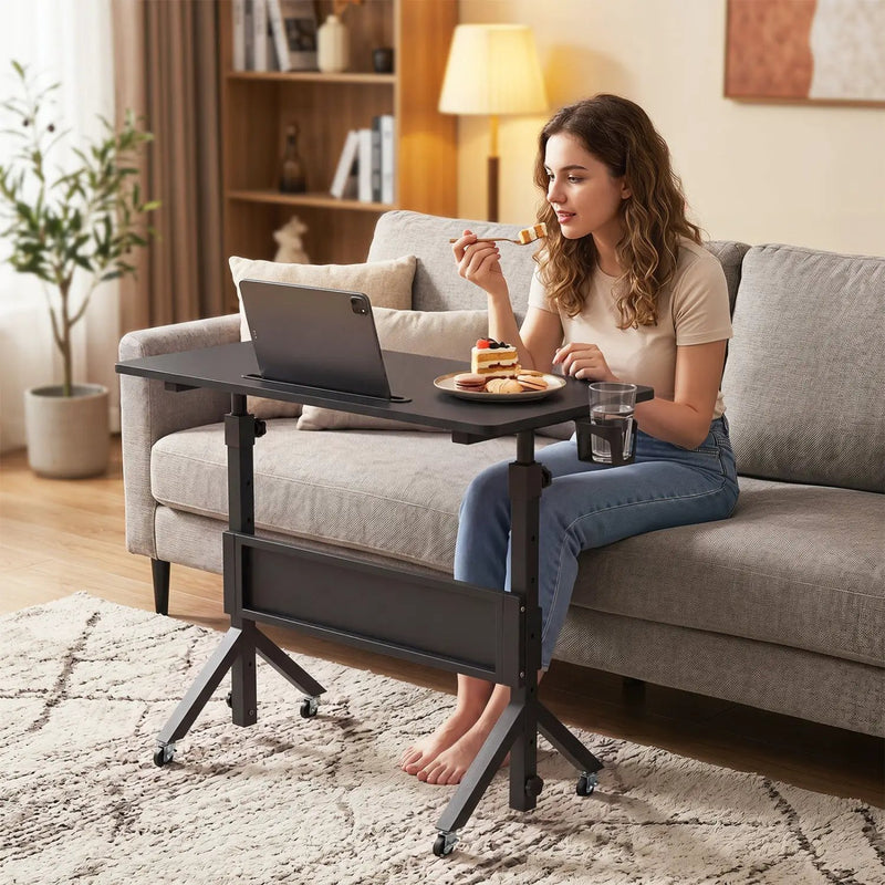 Mobile Standing Desk with Adjustable Height and Wheels by DirectDeals