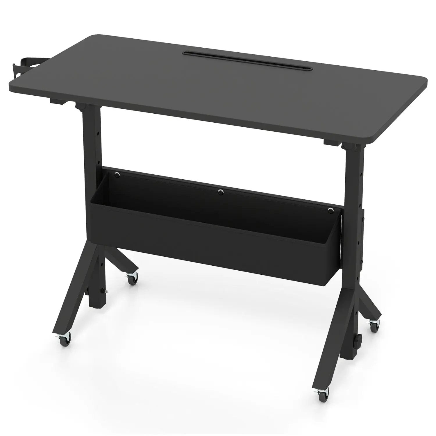 Mobile Standing Desk with Adjustable Height and Wheels by DirectDeals