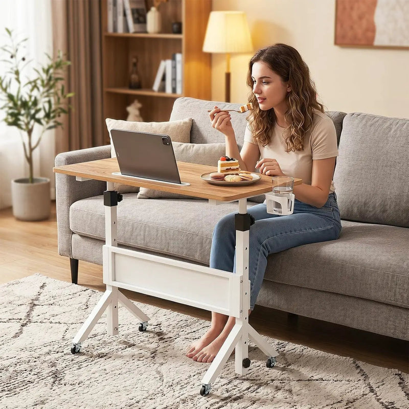 Mobile Standing Desk with Adjustable Height and Wheels by DirectDeals