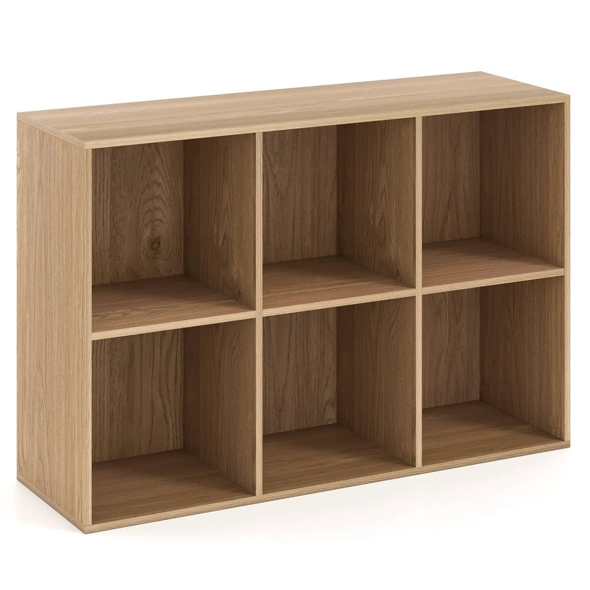 Modern 6-Cube Bookcase with Anti-tipping Kits for Bedroom Living Room-White by DirectDeals