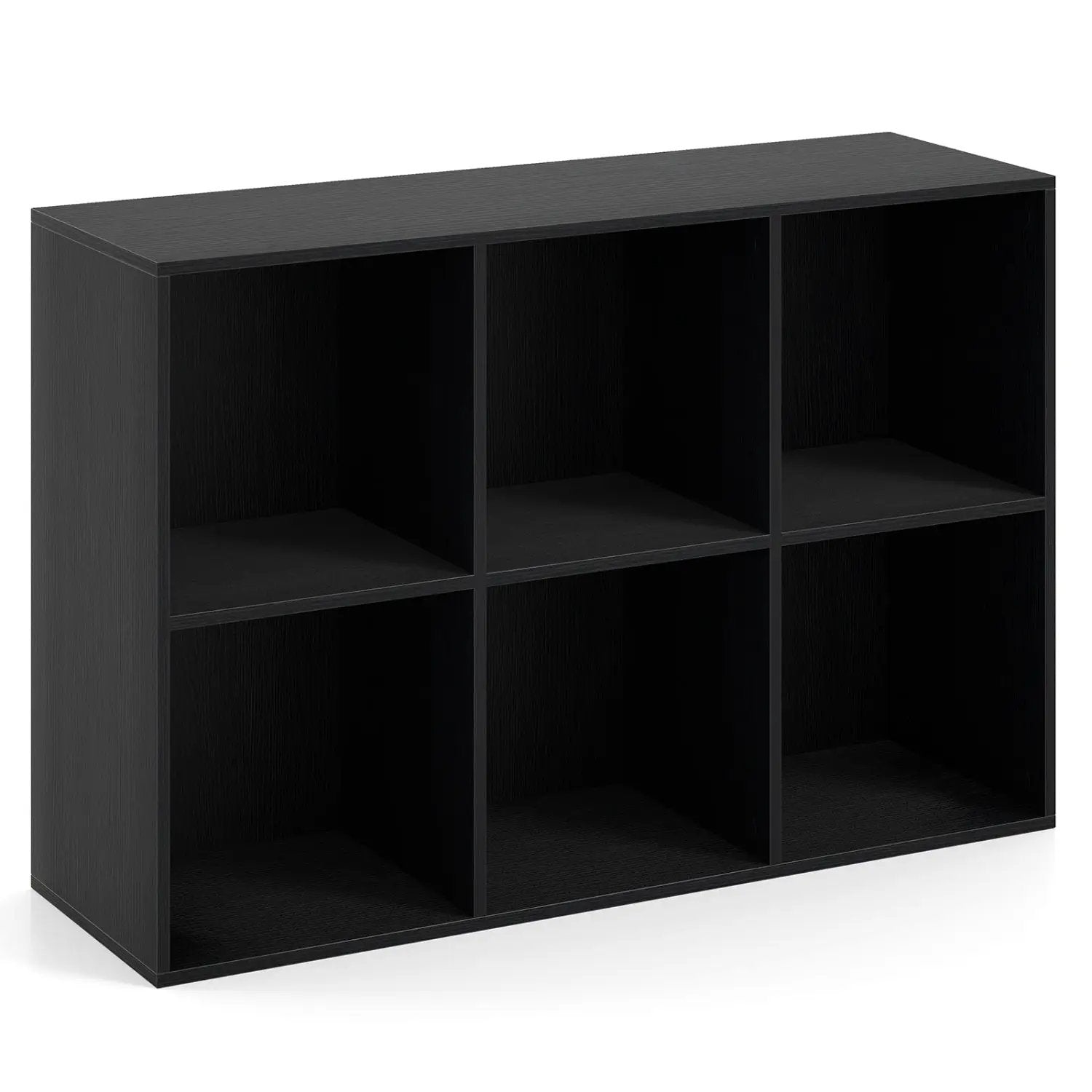 Modern 6-Cube Bookcase with Anti-tipping Kits for Bedroom Living Room-White by DirectDeals