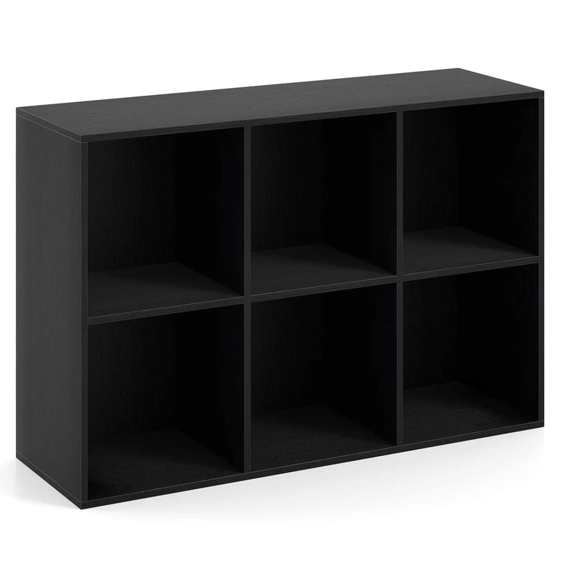 Modern 6-Cube Bookcase with Anti-tipping Kits for Bedroom Living Room-White by DirectDeals