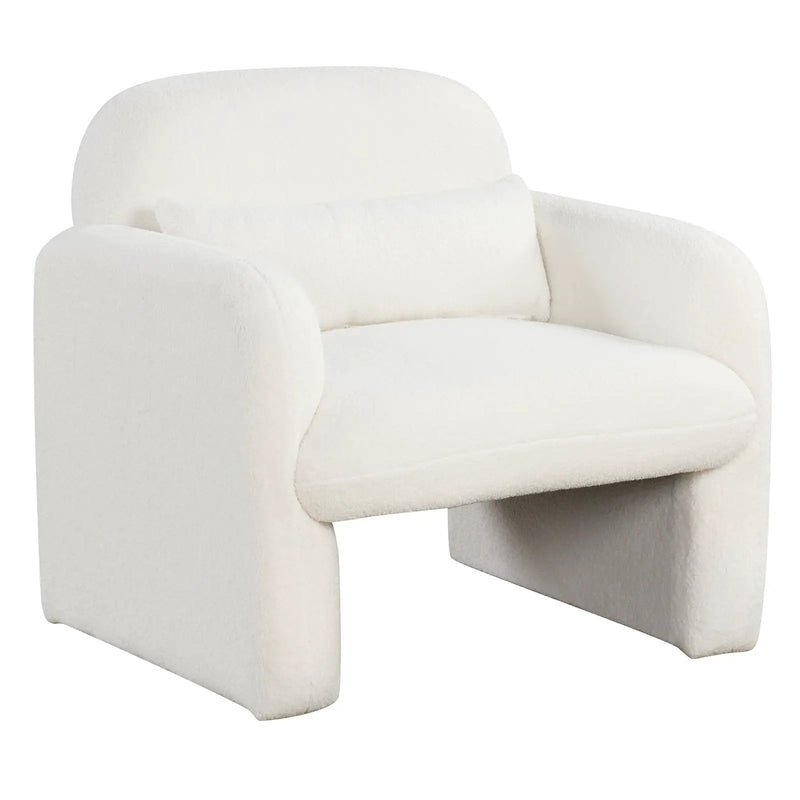 Modern Accent Chair with Waist Pillow and Armrests for Living Room Bedroom by DirectDeals