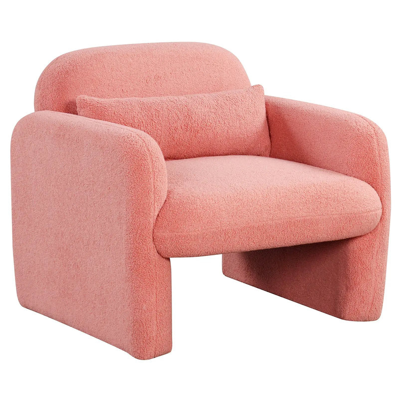 Modern Accent Chair with Waist Pillow and Armrests for Living Room Bedroom by DirectDeals