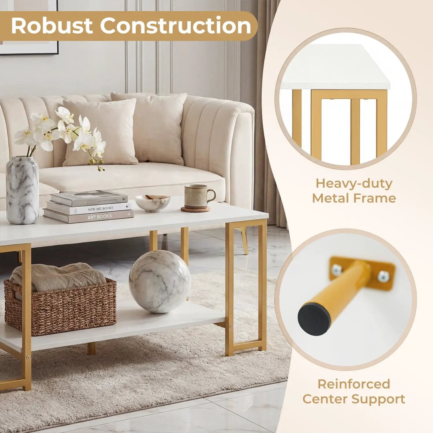 Modern Accent Table with Open Storage Shelf for Apartment and Lounge by DirectDeals