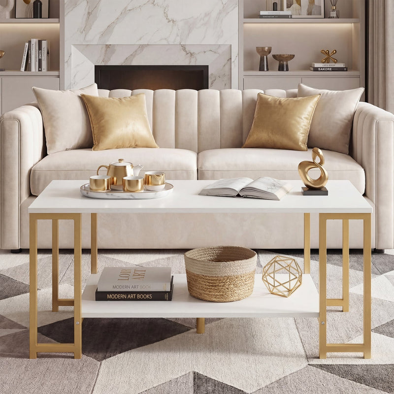 Modern Accent Table with Open Storage Shelf for Apartment and Lounge by DirectDeals