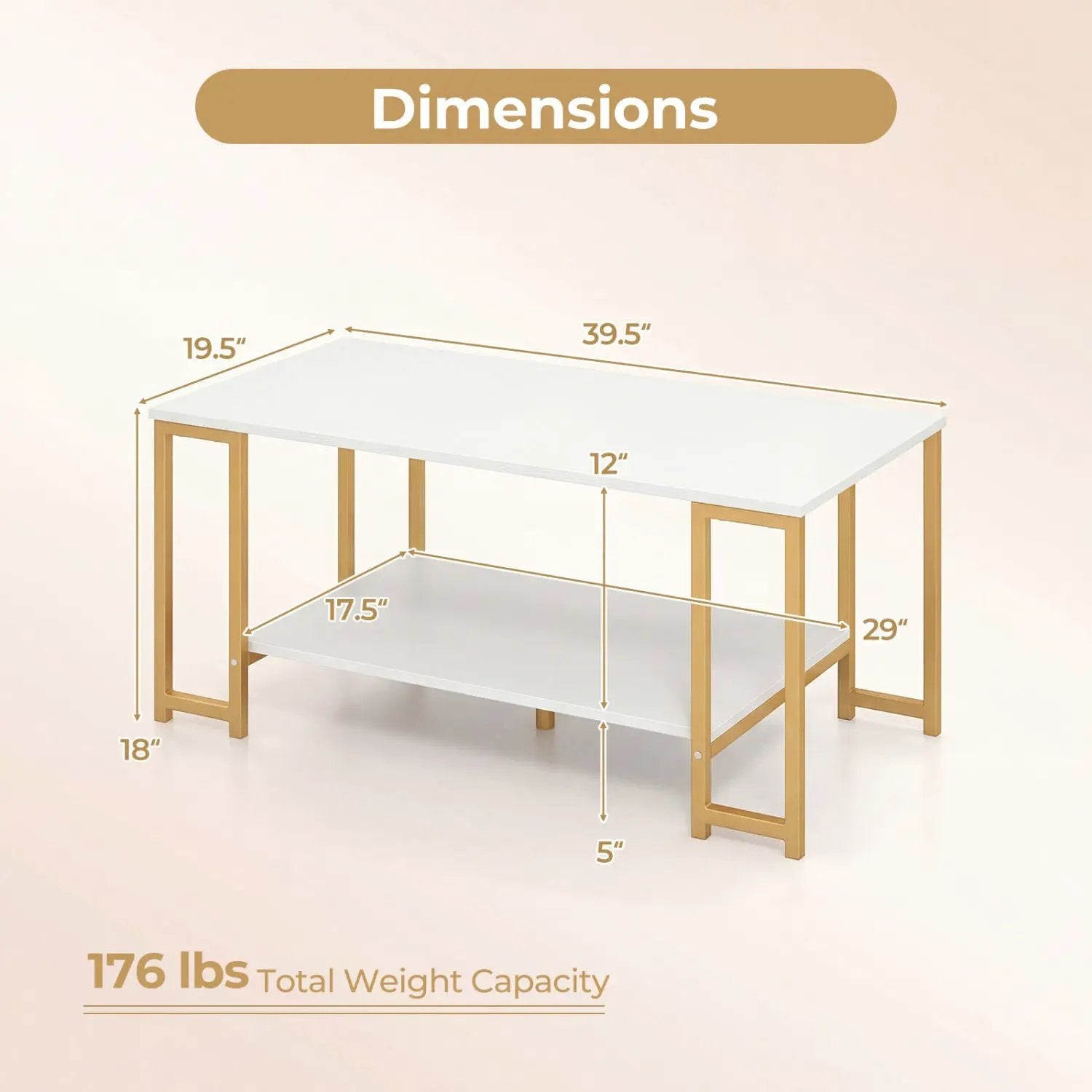 Modern Accent Table with Open Storage Shelf for Apartment and Lounge by DirectDeals