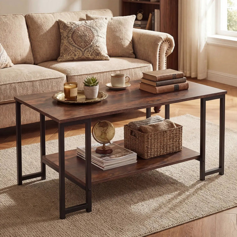 Modern Accent Table with Open Storage Shelf for Apartment and Lounge by DirectDeals