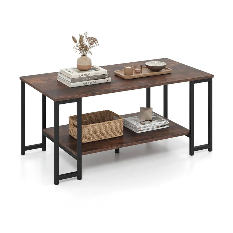 Modern Accent Table with Open Storage Shelf for Apartment and Lounge by DirectDeals
